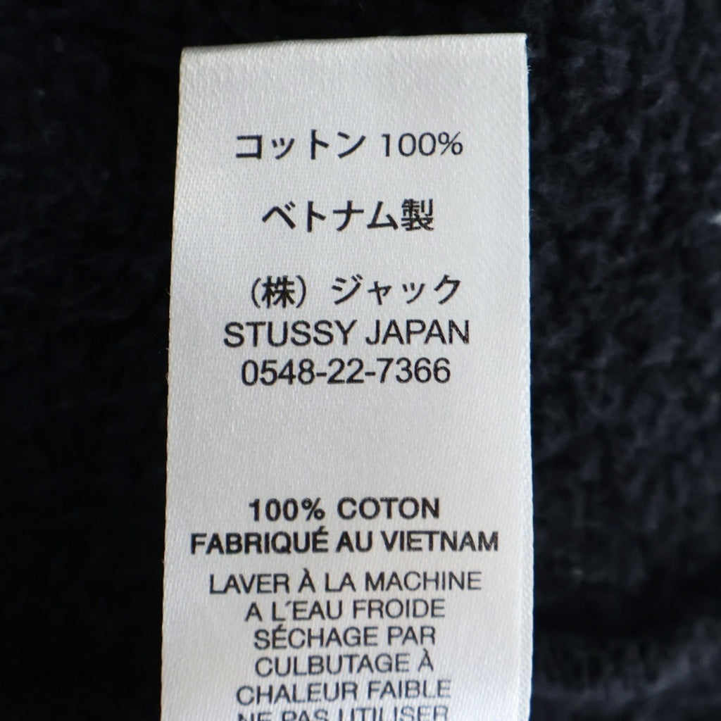STUSSY(ステューシー) STOCK LOGO ZIP HOODIE ストックロゴ ジップアップ スウェット パーカー ブラック 118471