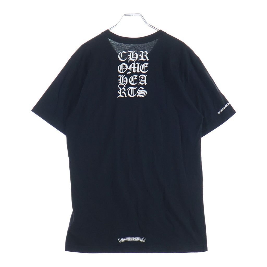 CHROME HEARTS(クロムハーツ) VERTICAL LOGO バーティカルロゴ プリント 半袖Tシャツ カットソー ブラック