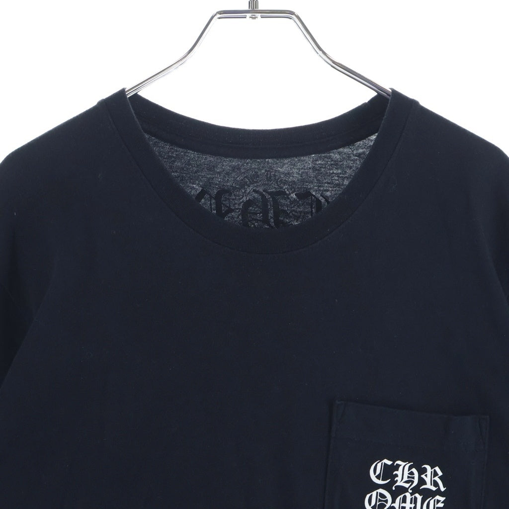 CHROME HEARTS(クロムハーツ) VERTICAL LOGO バーティカルロゴ プリント 半袖Tシャツ カットソー ブラック