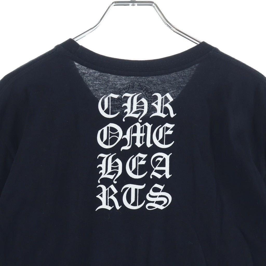 CHROME HEARTS(クロムハーツ) VERTICAL LOGO バーティカルロゴ プリント 半袖Tシャツ カットソー ブラック