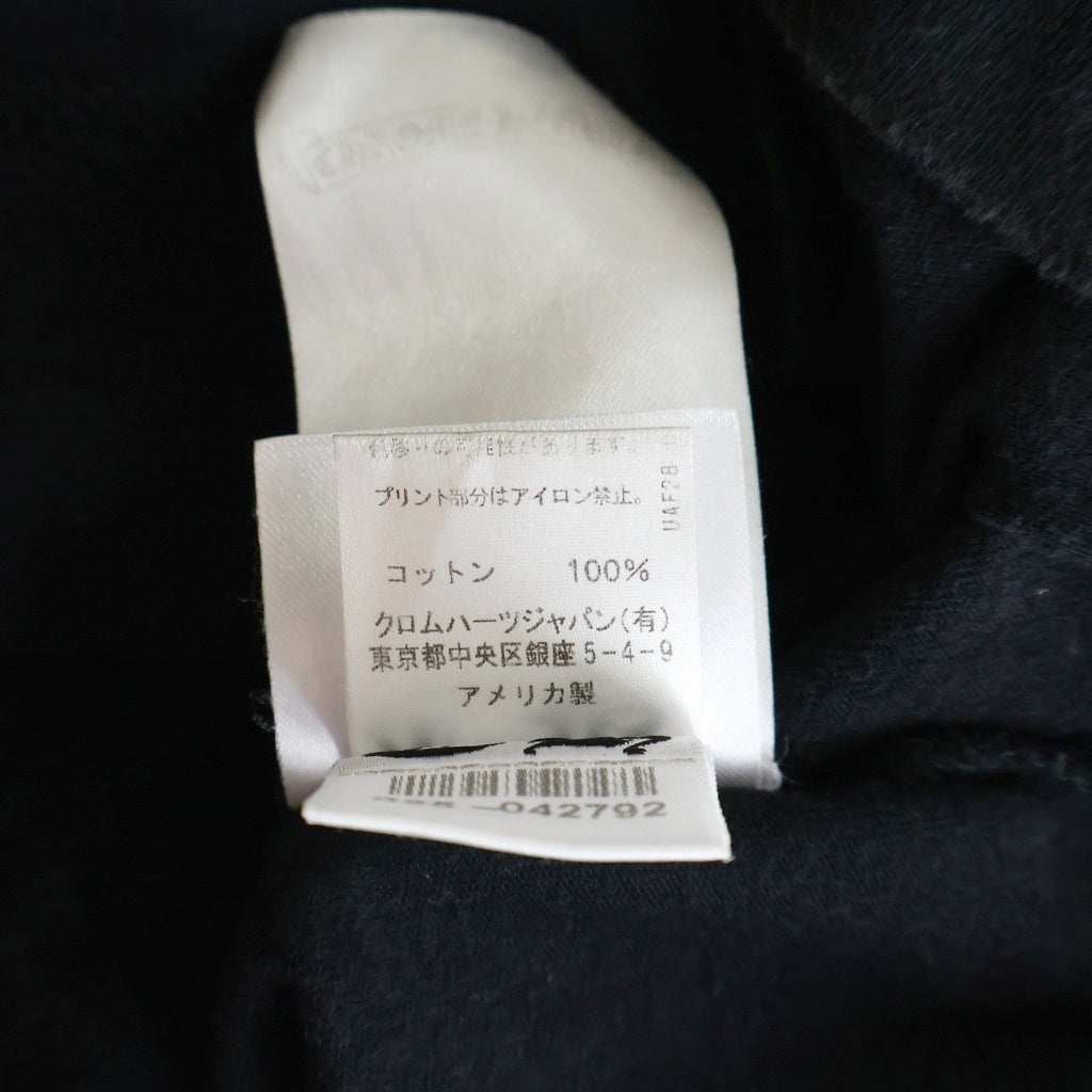 CHROME HEARTS(クロムハーツ) VERTICAL LOGO バーティカルロゴ プリント 半袖Tシャツ カットソー ブラック