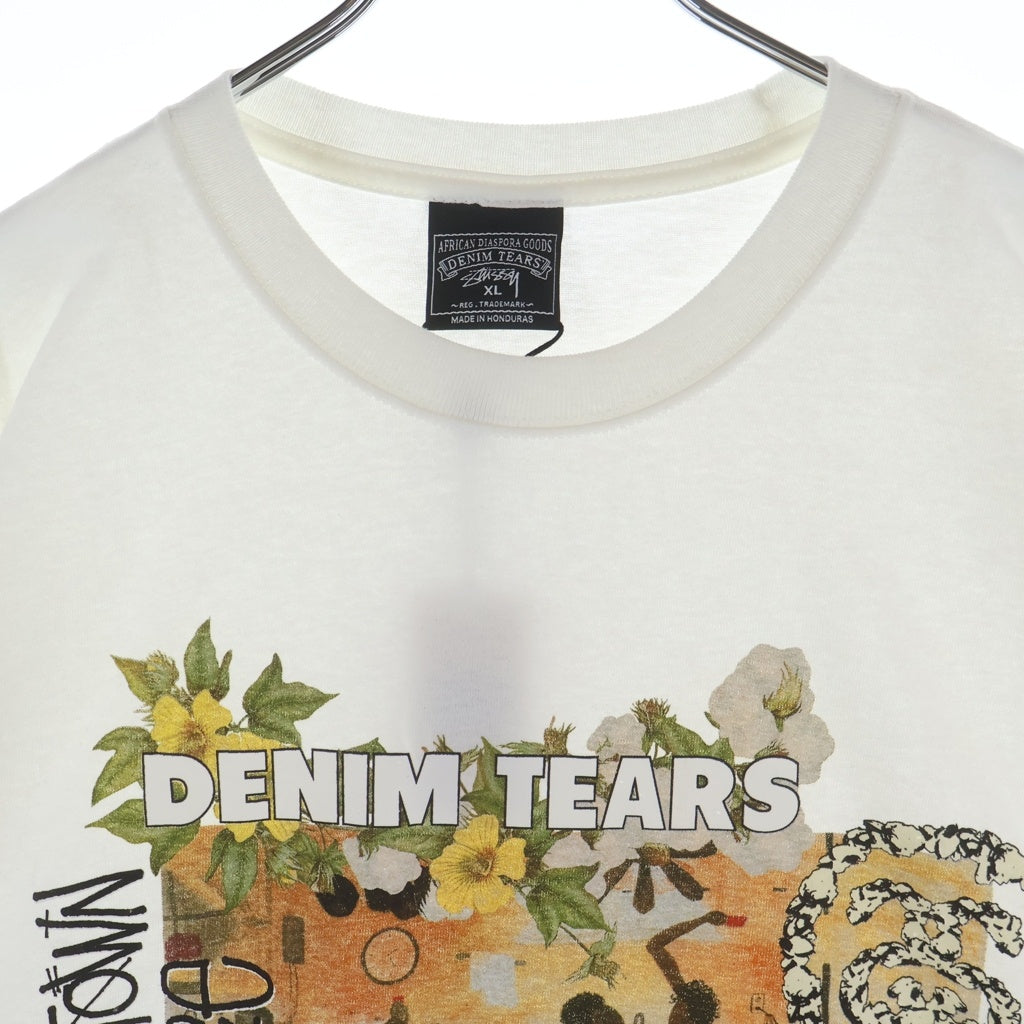 DENIM TEARS(デニムティアーズ) 25SS ×Stussy Annie Lee T-Shirt ×ステューシー アニー リー 半袖Tシャツ ホワイト 3903997