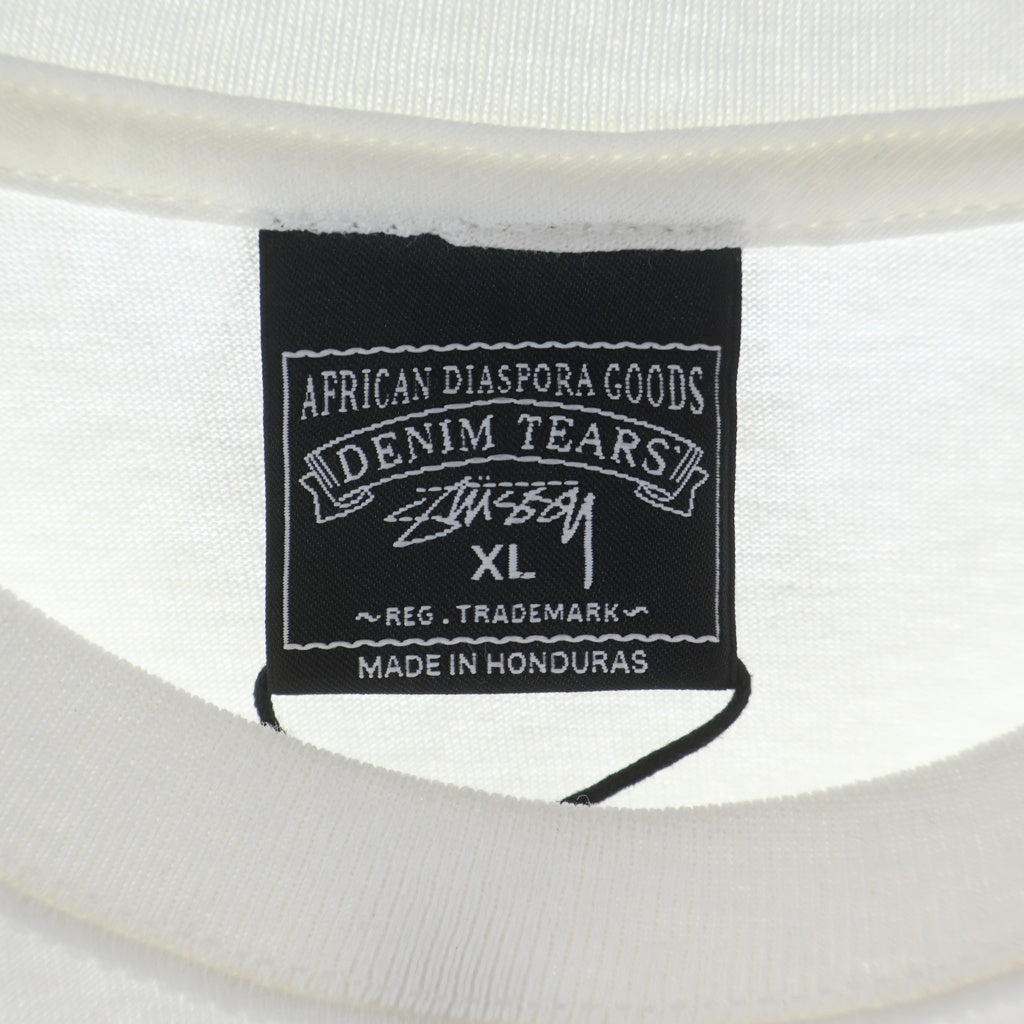 DENIM TEARS(デニムティアーズ) 25SS ×Stussy Annie Lee T-Shirt ×ステューシー アニー リー 半袖Tシャツ ホワイト 3903997