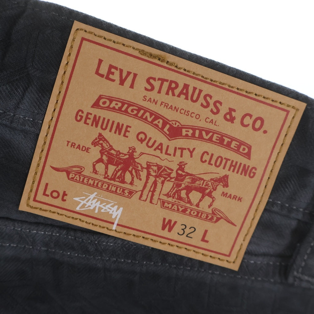 STUSSY(ステューシー) ×Levi's Dyed Jacquard Jeans ×ステューシー ダイド ジャカード ジーンズパンツ ブラック A5219-0002