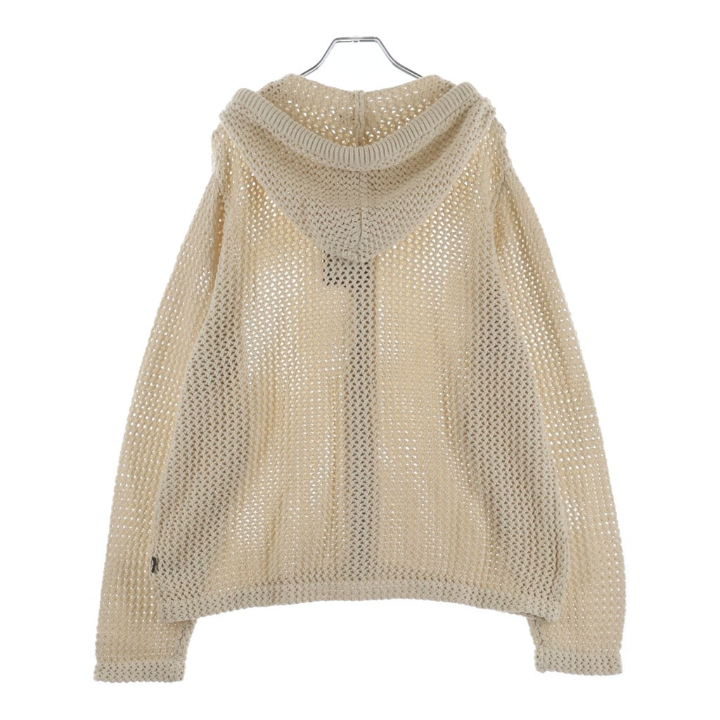 STUSSY(ステューシー) 21SS MESH ZIP HOOD メッシュ ジップアップ フーディ パーカー ホワイト 117091