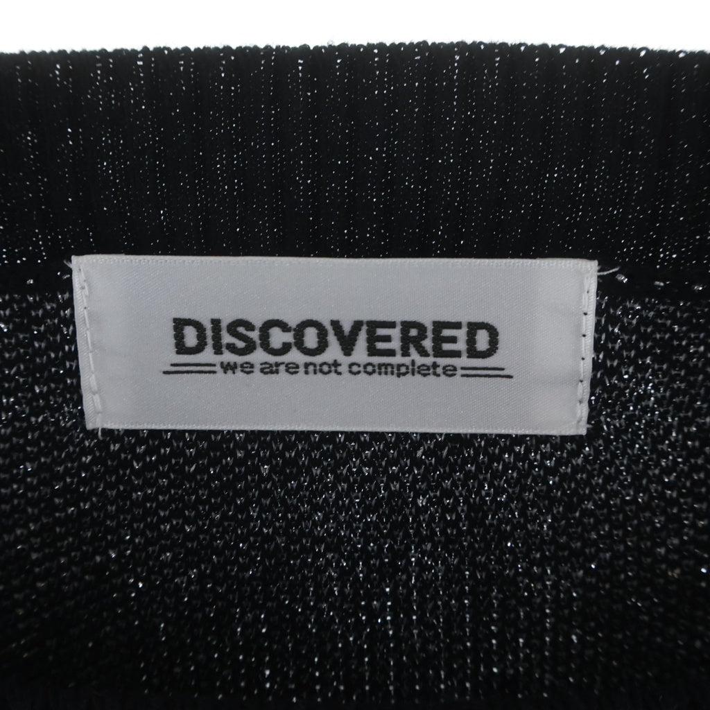 DISCOVERED(ディスカバード) 24AW LAME BONE&HEART KNIT ラメ ボーン アンド ハート ニットセーター ブラック DC-AW24-LEKN-01