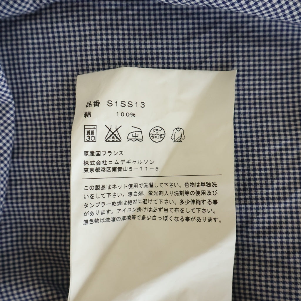 SUPREME(シュプリーム) 13SS×COMME des GARCONS SHIRT Gusset Shirt コムデギャルソン ガゼット ボタンダウン ギンガムチェック 長袖シャツ ホワイト/ブルー S1SS13