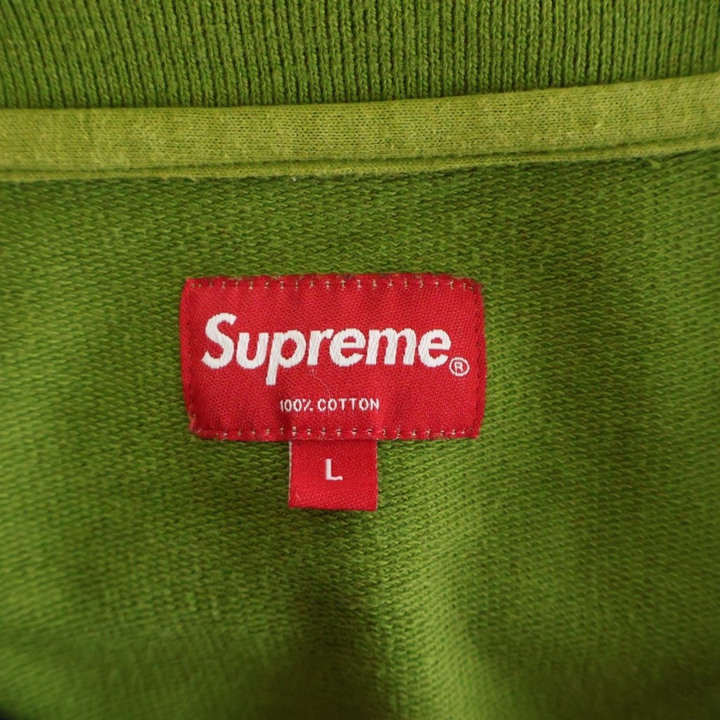 SUPREME(シュプリーム) 16AW Vertical Logo Zip Up L/S Polo 1Pロゴジップアップニットポロシャツ