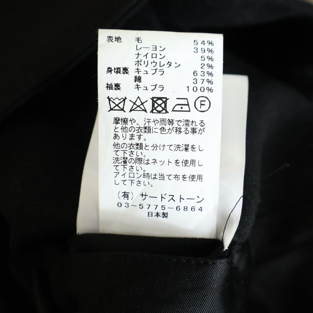 JULIUS(ユリウス) 22AW JACKET FOR MALE ノーカラー ジャケット ブラック 797JAM2