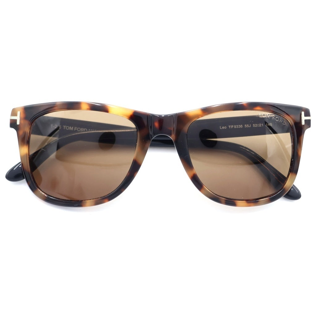 TOM FORD(トムフォード) LEO ウェリントン カラーレンズ サングラス アイウェア メガネ 眼鏡 ブラック/ブラウン TF9336 55J