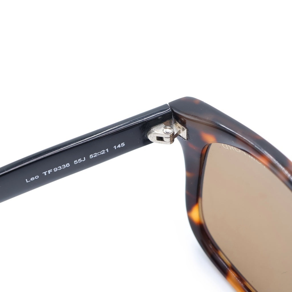 TOM FORD(トムフォード) LEO ウェリントン カラーレンズ サングラス アイウェア メガネ 眼鏡 ブラック/ブラウン TF9336 55J