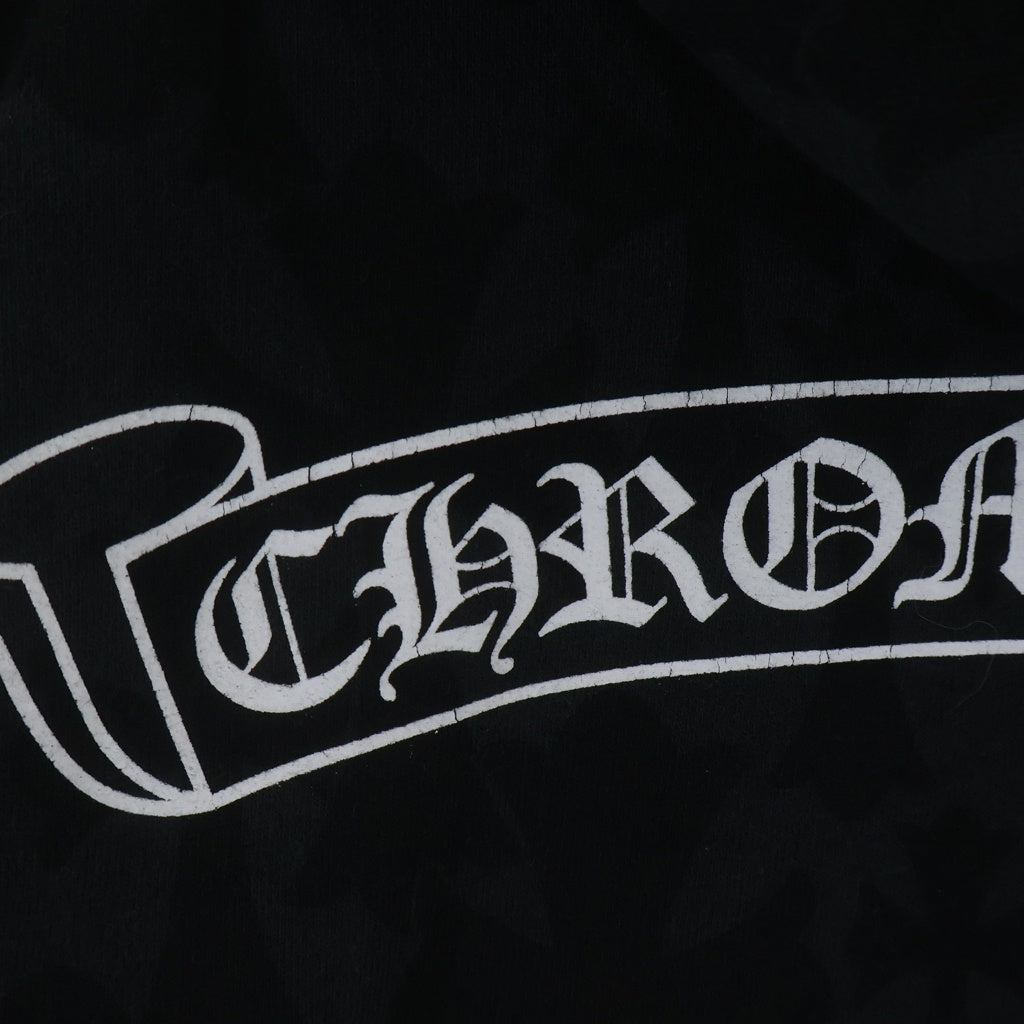 CHROME HEARTS(クロムハーツ) Graveyard Cemetery Cross Sweat Zip Up Hoodie 総柄 グレイブヤードセメタリークロス スウェットフーディジップアップパーカー ブラック