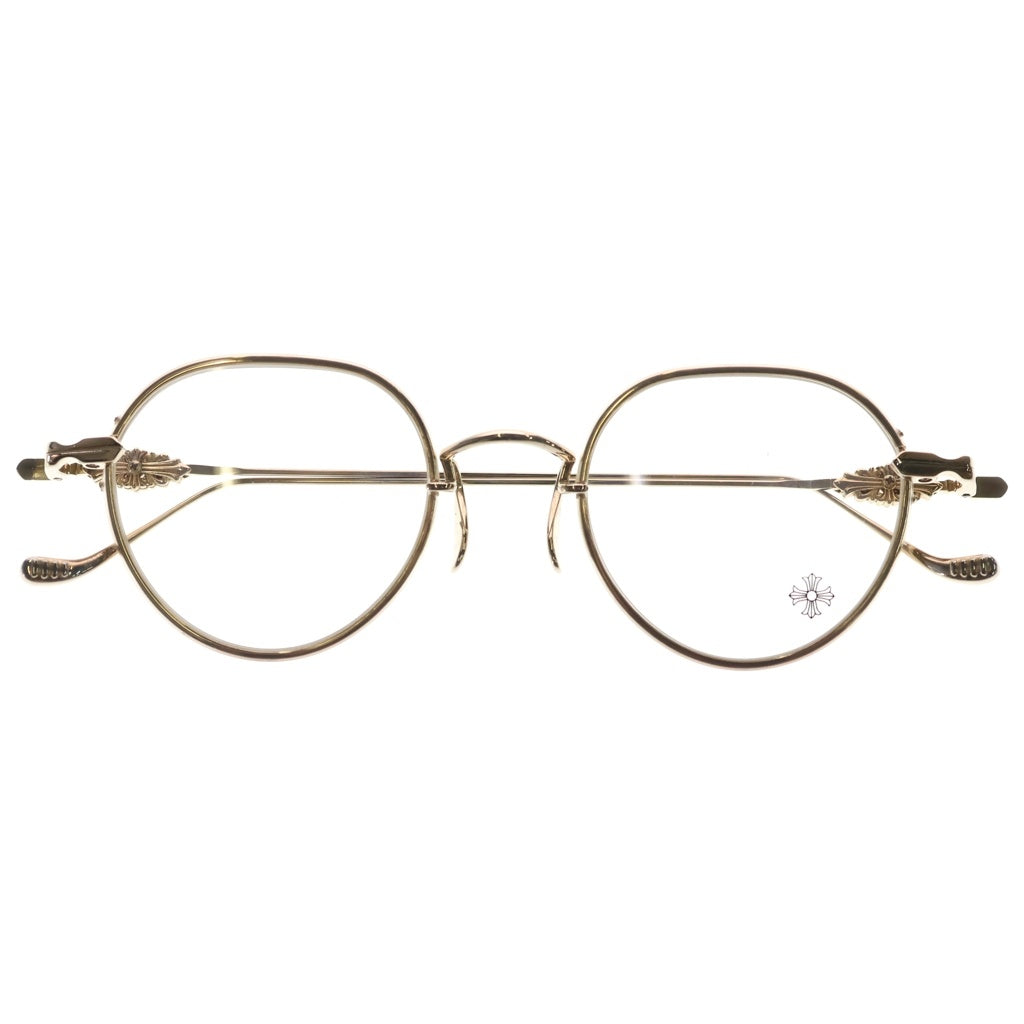 CHROME HEARTS(クロムハーツ) VAGIDICTORIAN ヴァジディクトリアン フローラルクロス メガネ 眼鏡 ゴールド
