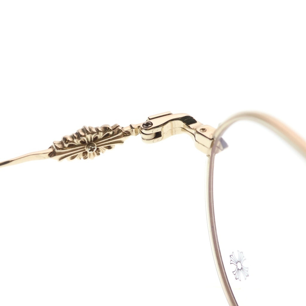 CHROME HEARTS(クロムハーツ) VAGIDICTORIAN ヴァジディクトリアン フローラルクロス メガネ 眼鏡 ゴールド