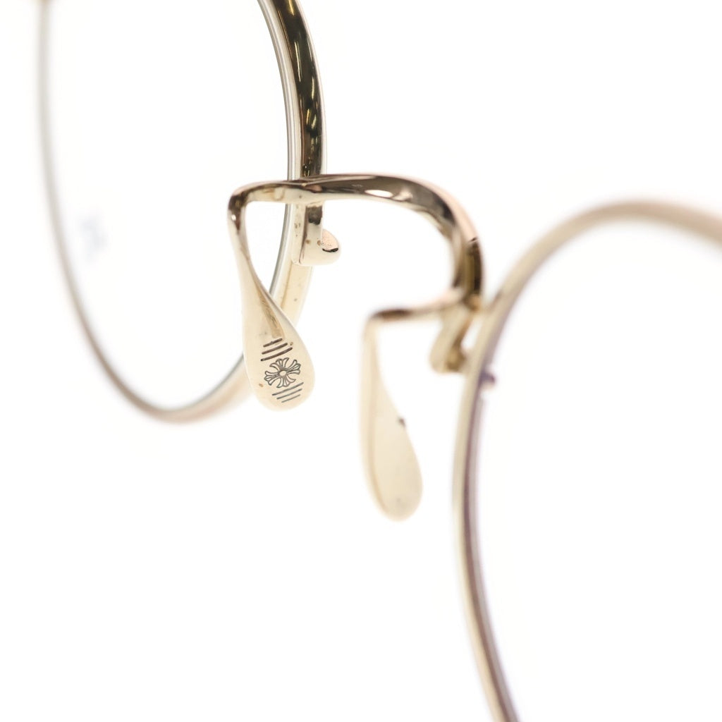 CHROME HEARTS(クロムハーツ) VAGIDICTORIAN ヴァジディクトリアン フローラルクロス メガネ 眼鏡 ゴールド
