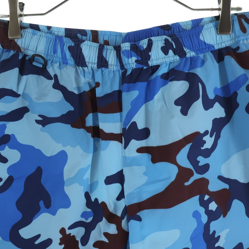 F.C.R.B./F.C.Real Bristol/FCRB(エフシーアールビー/エフシーレアルブリストル) 22AW CAMOUFLAGE TEAM SHORTS ナイロン 迷彩柄 イージーショーツ ハーフパンツ ブルー FCRB-222001