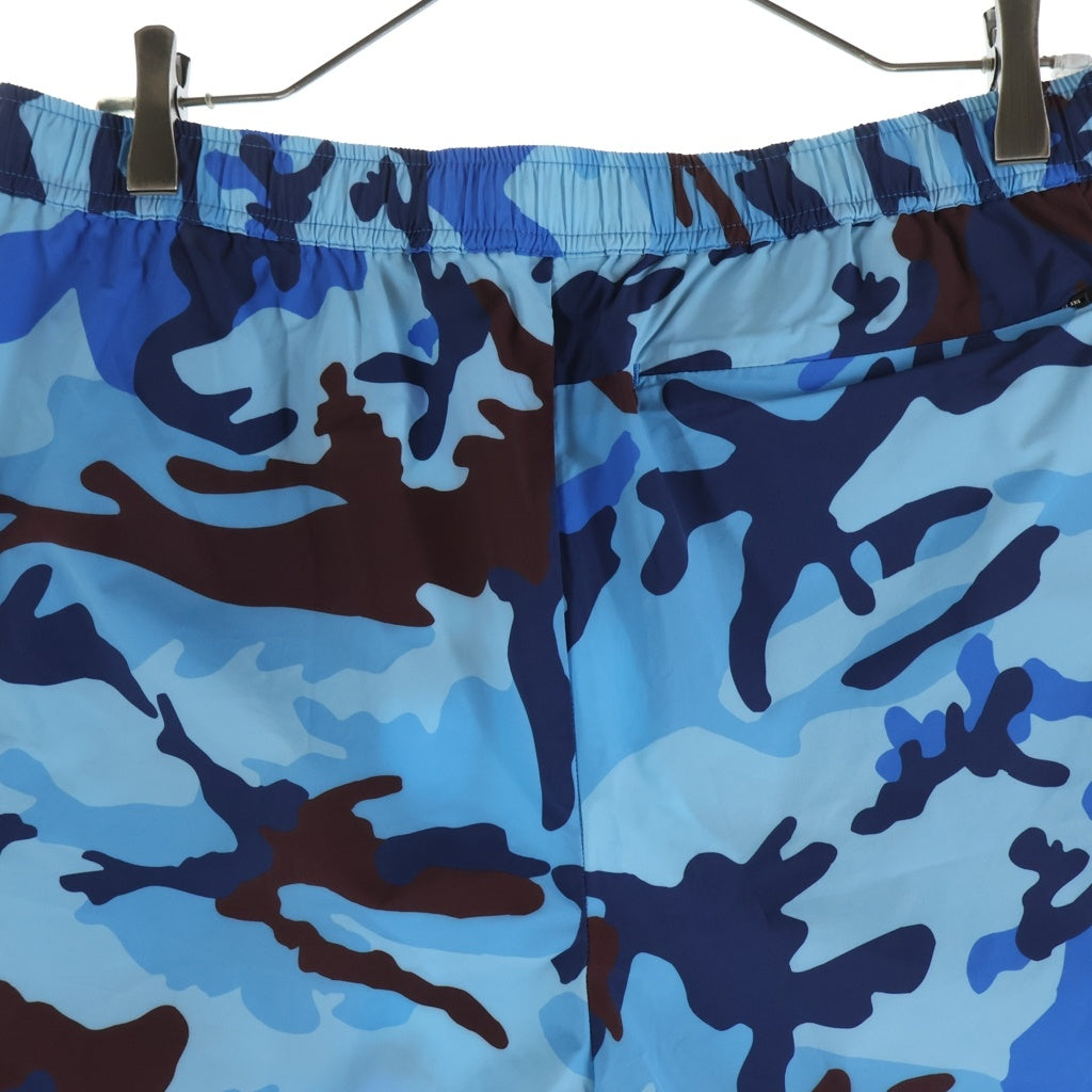 F.C.R.B./F.C.Real Bristol/FCRB(エフシーアールビー/エフシーレアルブリストル) 22AW CAMOUFLAGE TEAM SHORTS ナイロン 迷彩柄 イージーショーツ ハーフパンツ ブルー FCRB-222001