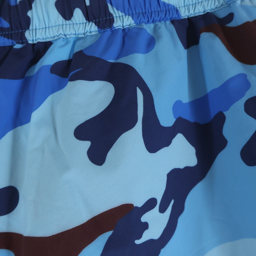 F.C.R.B./F.C.Real Bristol/FCRB(エフシーアールビー/エフシーレアルブリストル) 22AW CAMOUFLAGE TEAM SHORTS ナイロン 迷彩柄 イージーショーツ ハーフパンツ ブルー FCRB-222001