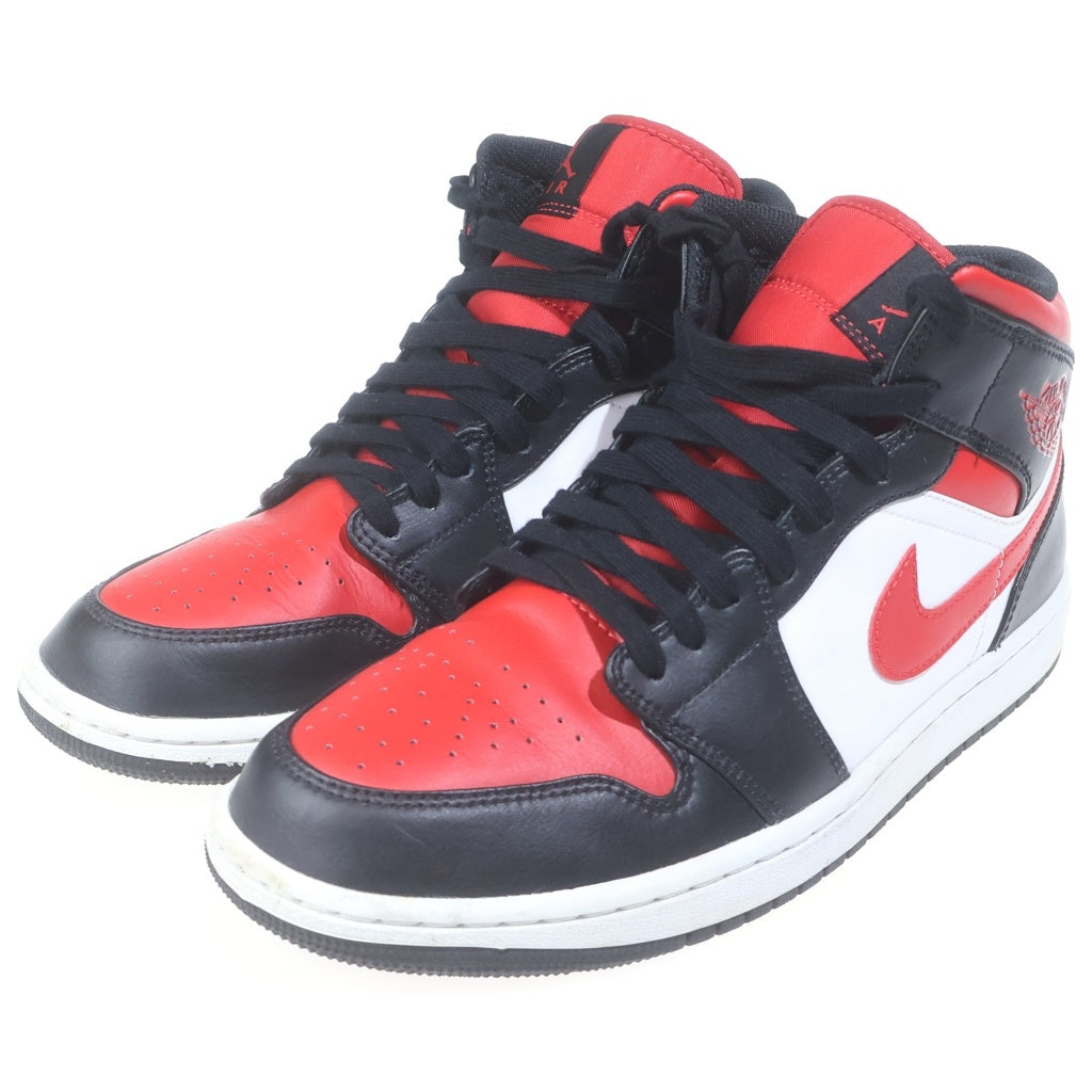 NIKE(ナイキ) AIR JORDAN 1 MID エアジョーダン ミッドカットスニーカー レッド/ブラック US9.5/27.5cm 554724-079