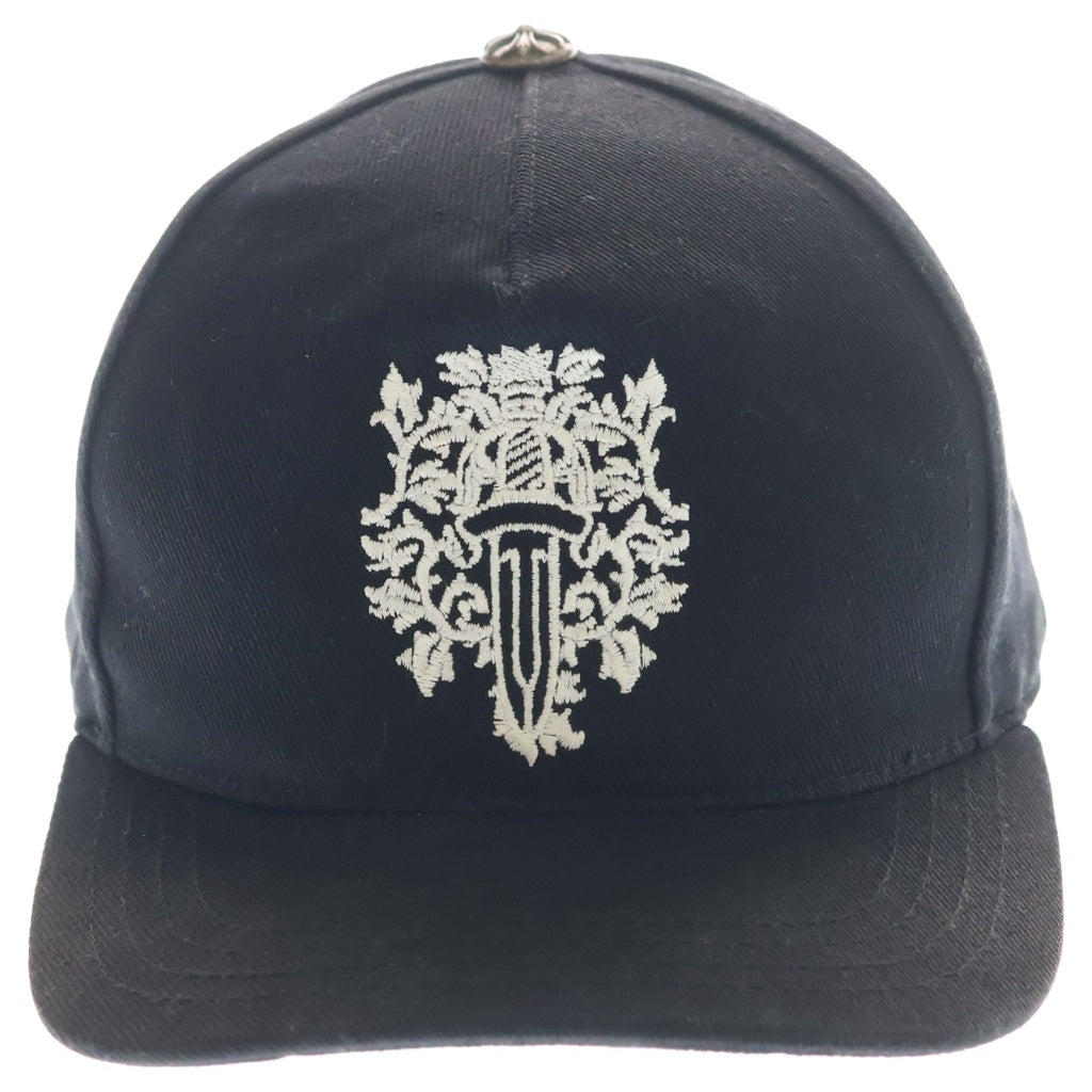 CHROME HEARTS(クロムハーツ) TRUCKER CAP デニムトラッカー ヴァインダガー刺繍 クロスボール付き キャップ ブラック