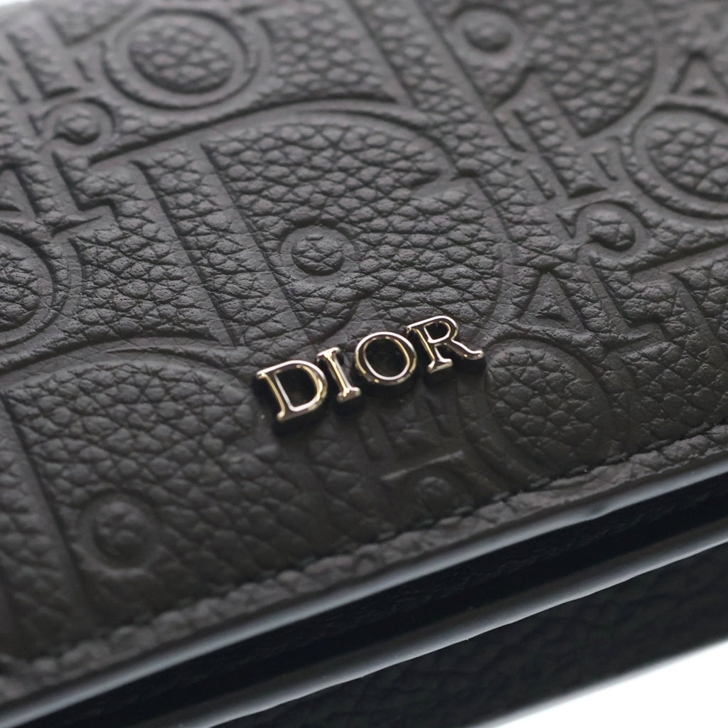 DIOR(ディオール) グラビティ レザー ビジネス カードホルダー 名刺入れ ブラック 2ESCH178FLG レディース