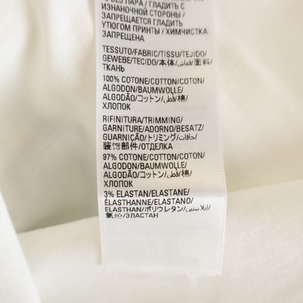 BALENCIAGA(バレンシアガ) 21SS デストロイ加工 ロゴプリント 半袖Tシャツ カットソー ホワイト 651795 TKVB8