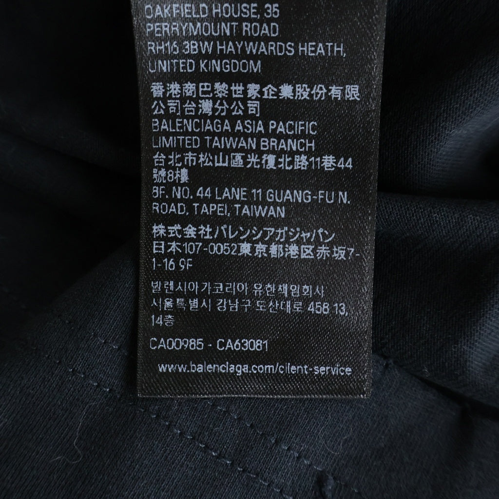 BALENCIAGA(バレンシアガ) 25SS セキュリティ ロゴ プリント カットソー ブラック 831305 TSVF9