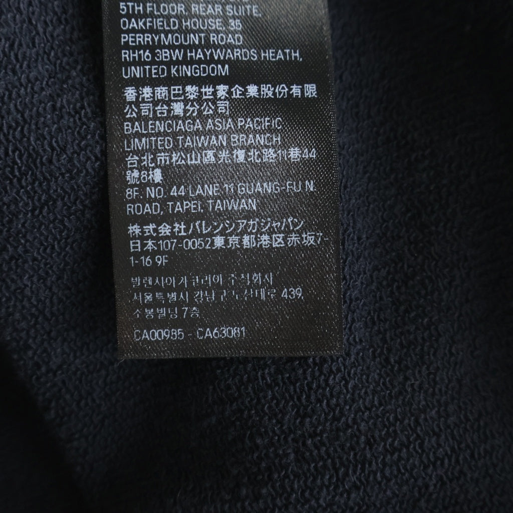 BALENCIAGA(バレンシアガ) METAL OUTLINE HOODIE フーデット プルオーバー スウェットシャツ ブラック 739024 TPV04