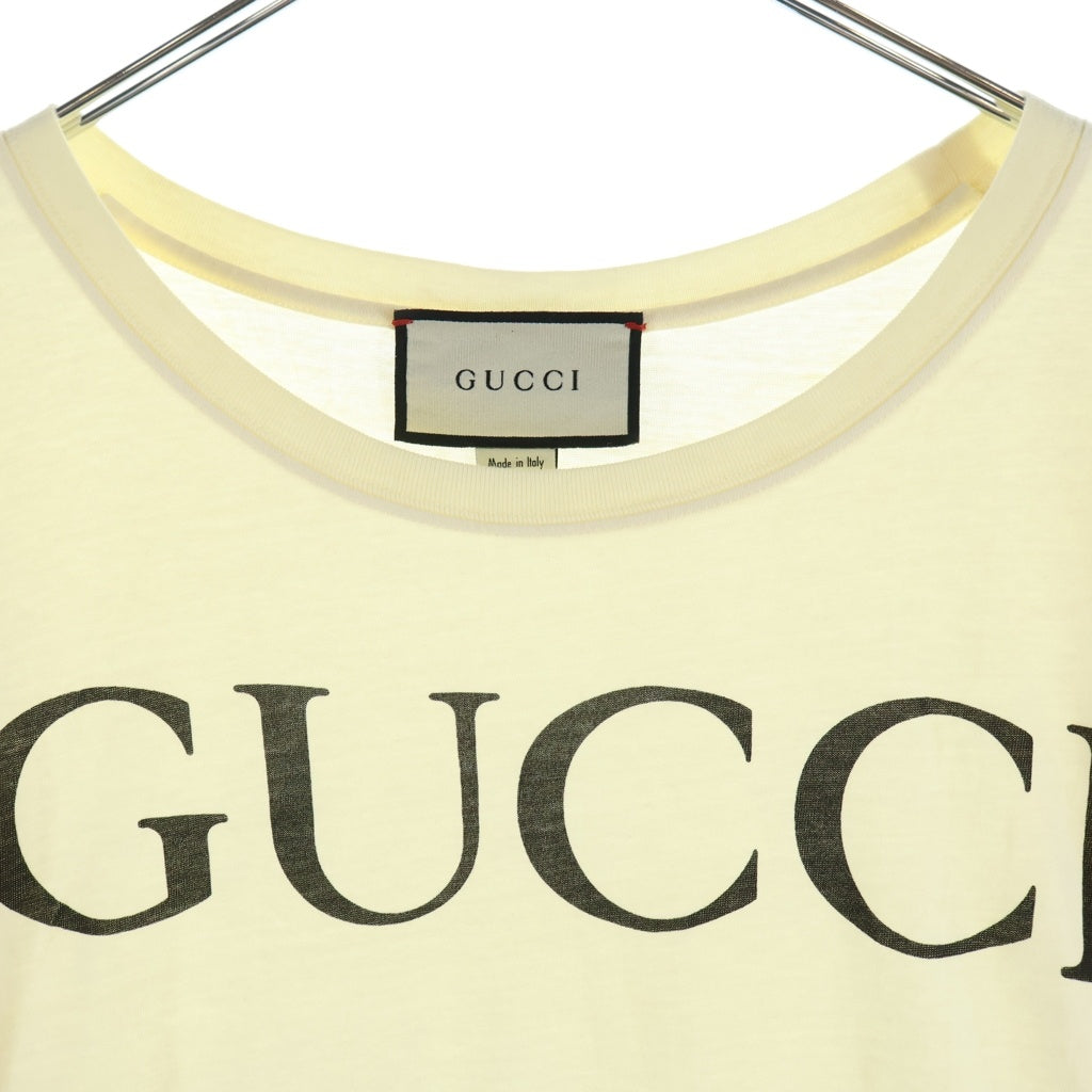 GUCCI(グッチ) インターロッキング プリント 半袖 カットソー Tシャツ アイボリー 493117-X3Q35