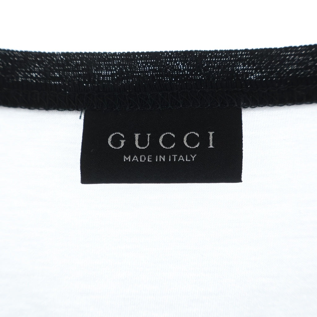 GUCCI(グッチ) コットン ジャージー ロゴプリント 半袖 カットソー Tシャツ ホワイト 872487 XJHYA