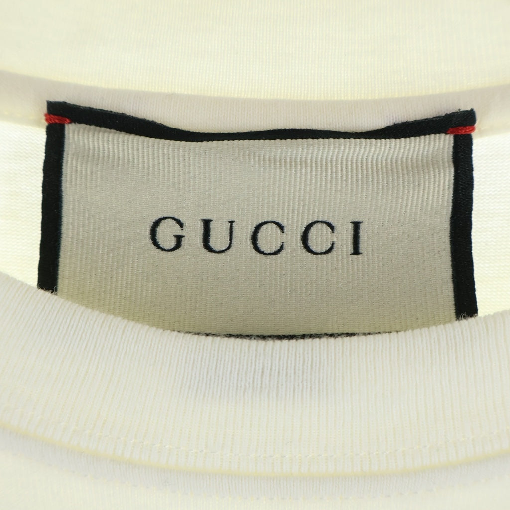 GUCCI(グッチ) ブレードロゴプリント 半袖 カットソー Tシャツ アイボリー