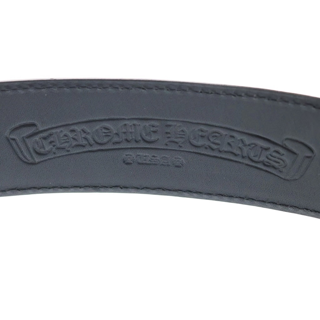CHROME HEARTS(クロムハーツ) 1.5 STRAP CEMETERY 1.5inch セメタリークロスパッチ レザーベルト ブラック