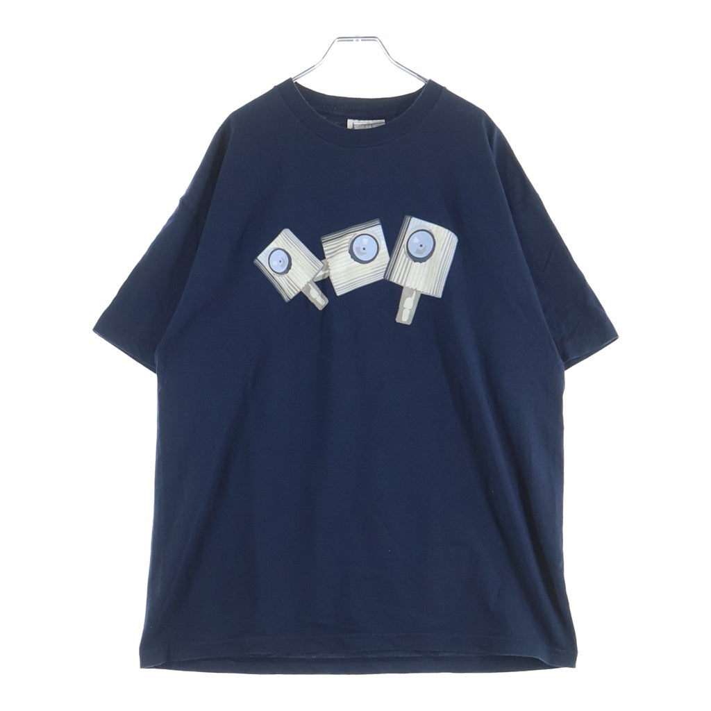 NO BRAND(ノーブランド) SUBWARE プリント 半袖Tシャツ カットソー ネイビー
