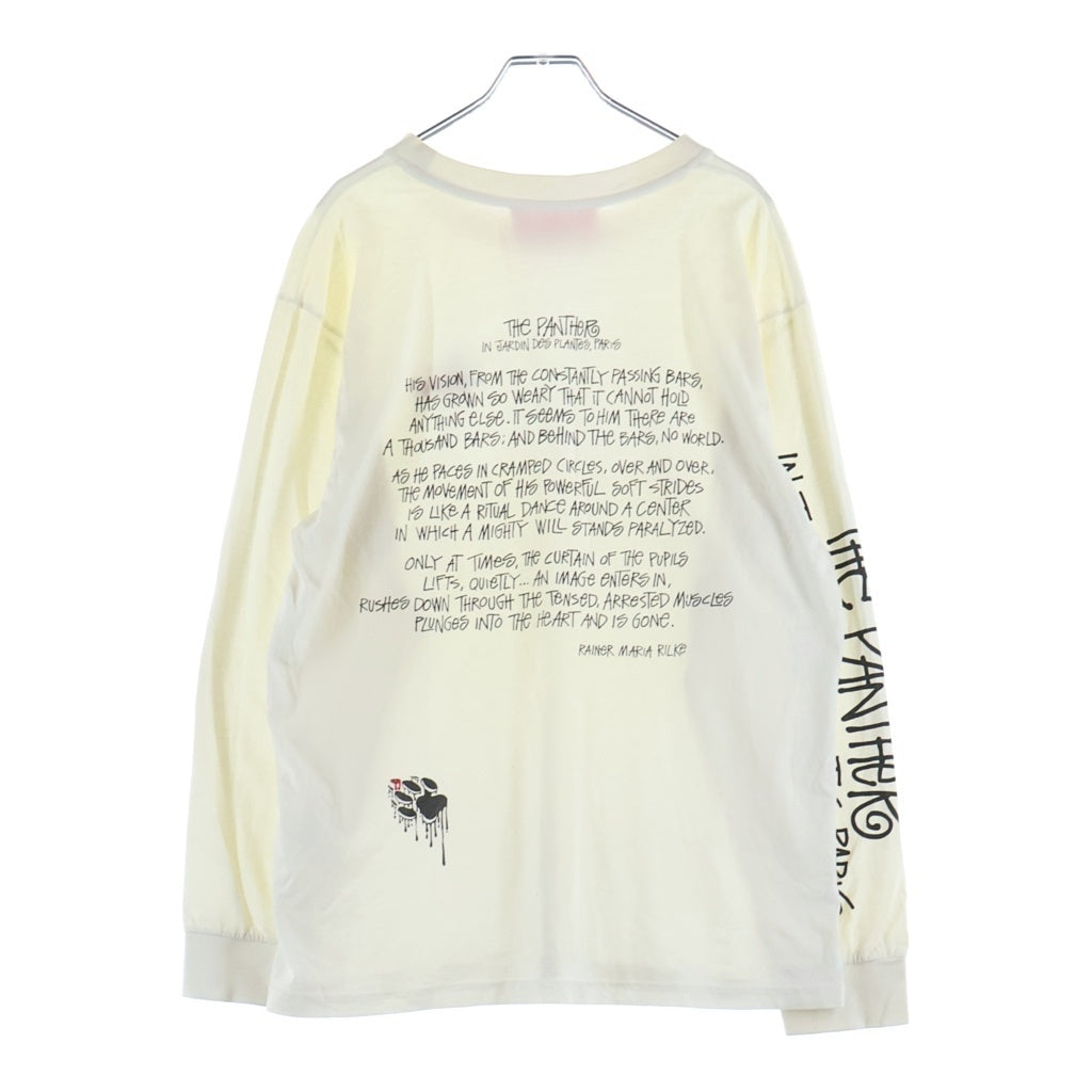STUSSY(ステューシー) ×032c Long Sleeve T shirt ×ゼロスリートゥーシー バックプリント長袖Tシャツ ホワイト