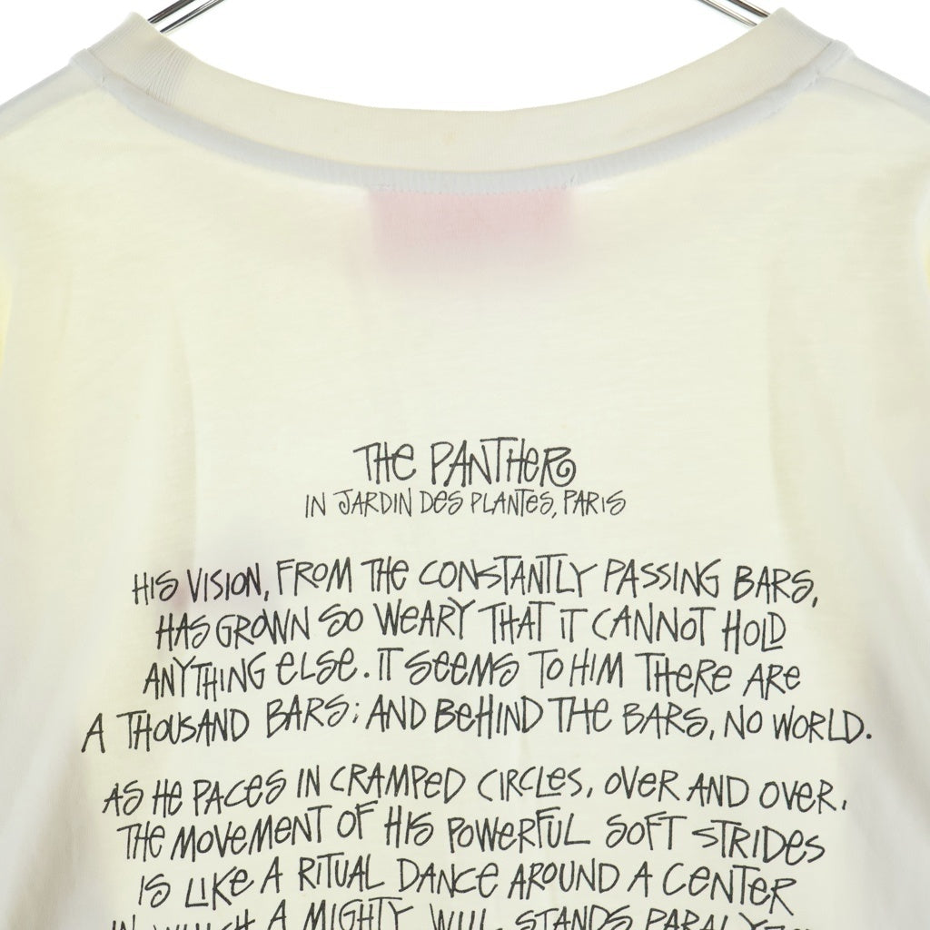 STUSSY(ステューシー) ×032c Long Sleeve T shirt ×ゼロスリートゥーシー バックプリント長袖Tシャツ ホワイト