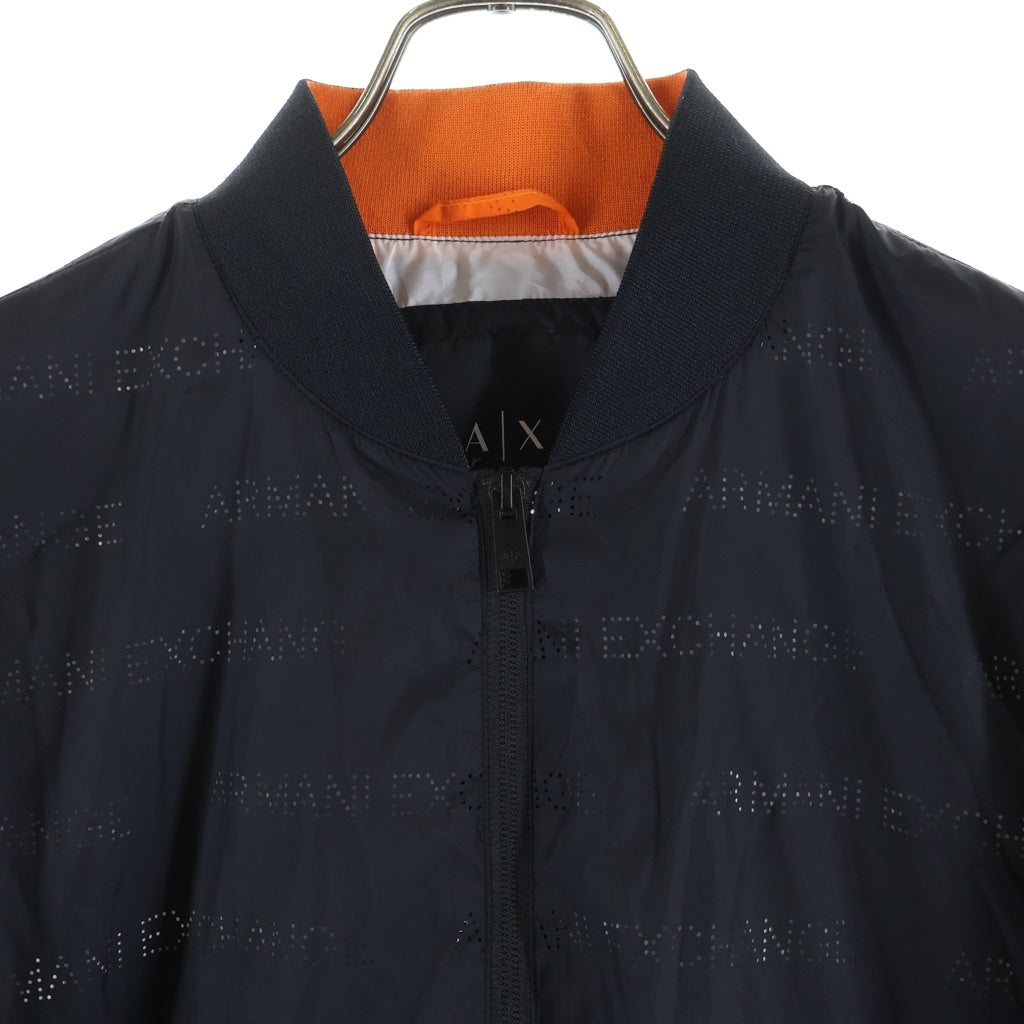 Armani Exchange(アルマーニ エクスチェンジ) 総柄 ジップアップ ブルゾン ジャケット ブラック 3GZB38 ZNE9Z