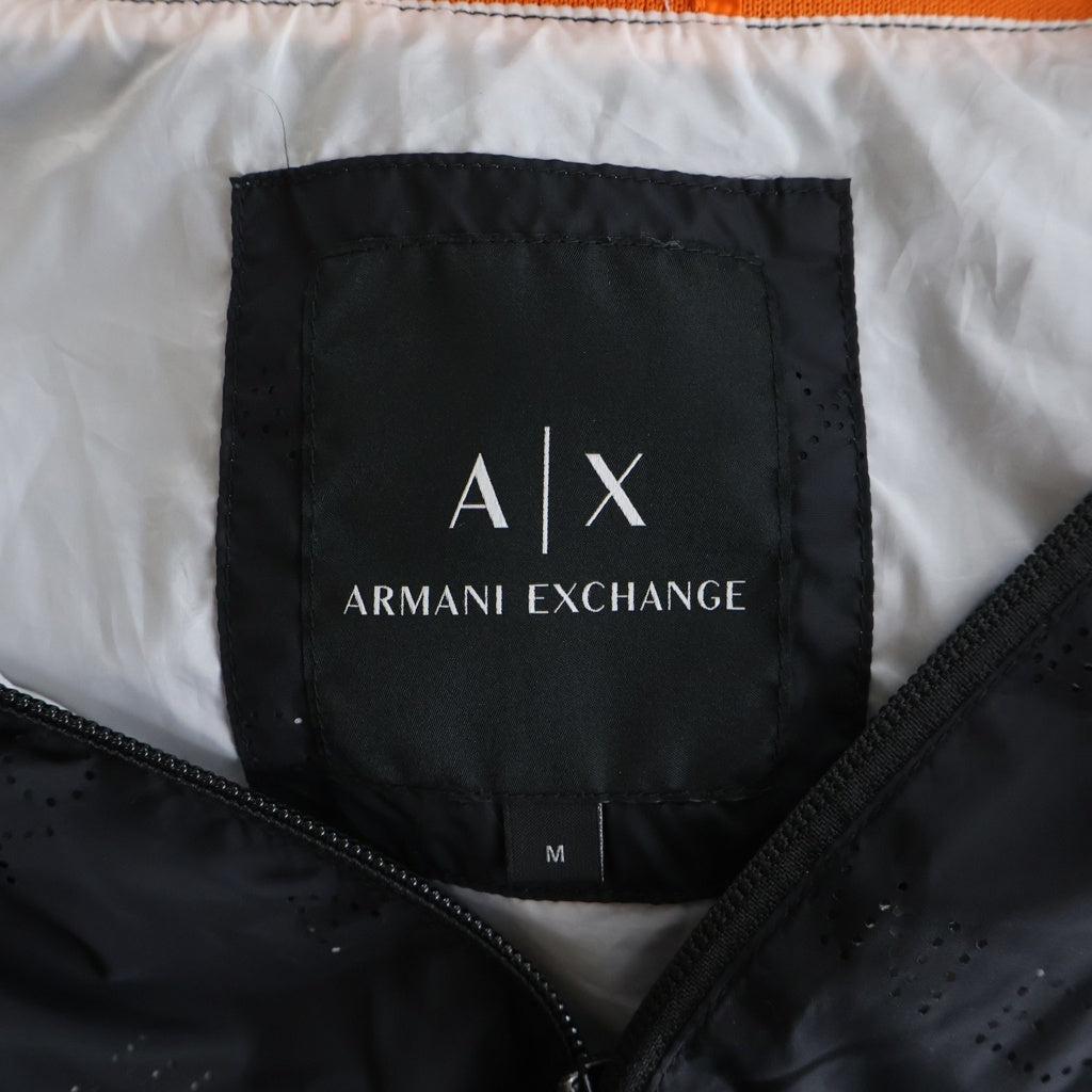 Armani Exchange アルマーニ エクスチェンジ 総柄 ジップアップ ブルゾン ジャケット ブラック 3GZB38 ZNE9Z Armani Exchange(アルマーニ エクスチェンジ) 総柄 ジップアップ