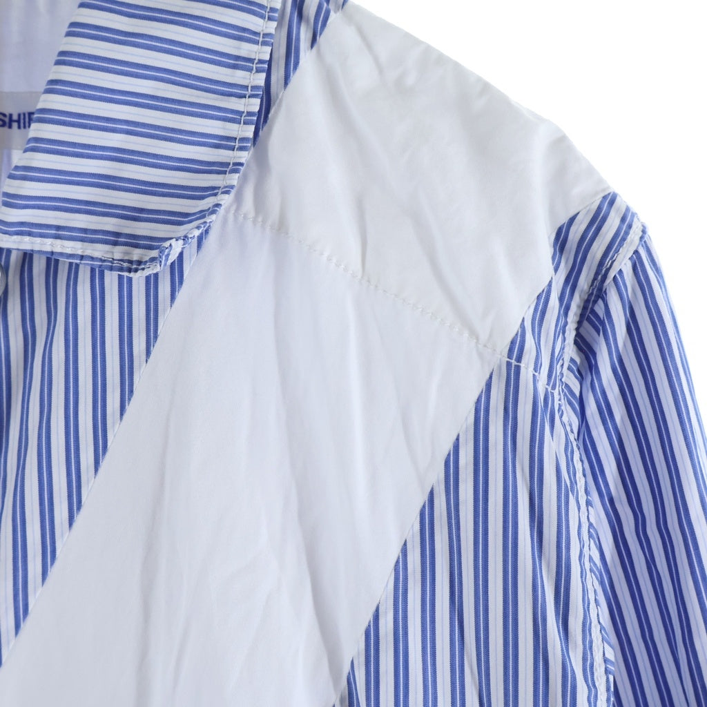 COMME des GARCONS(コムデギャルソン) 19SS パネル ストライプ シャツ ジャケット ブルー/ホワイト S27165