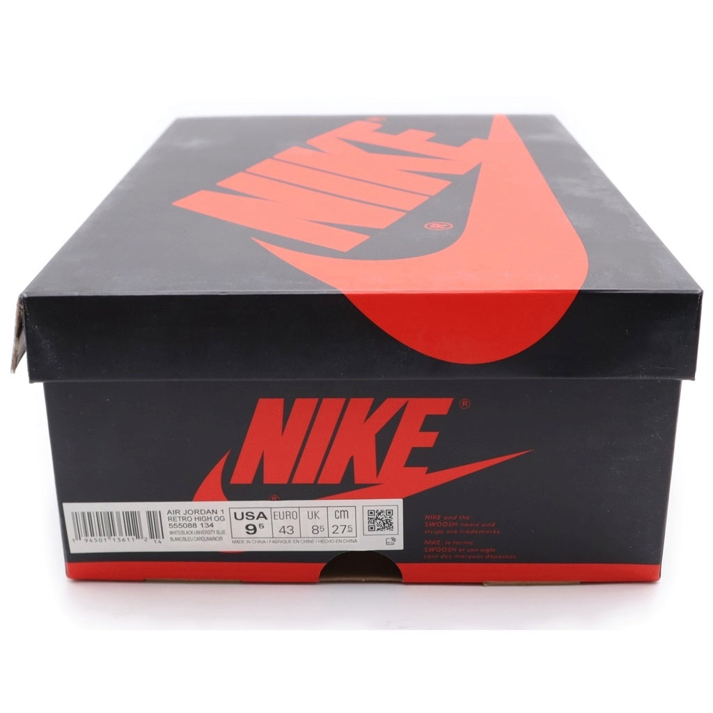 NIKE(ナイキ) AIR JORDAN 1 HIGH OG University Blue エアジョーダン1 ハイ ユニバーシティーブルー ハイカットスニーカーシューズ ブルー/ホワイト US9.5/27.5cm 555088-134
