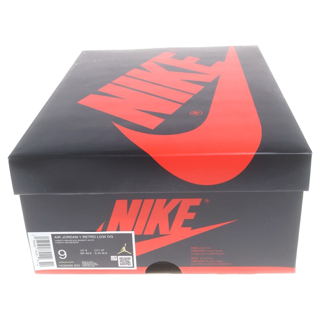 NIKE(ナイキ) AIR JORDAN 1 RETRO LOW OG Chicago エアジョーダン1 レトロ ロー OG シカゴ ローカットスニーカー US9/27.0cm HQ6998-600 レッド