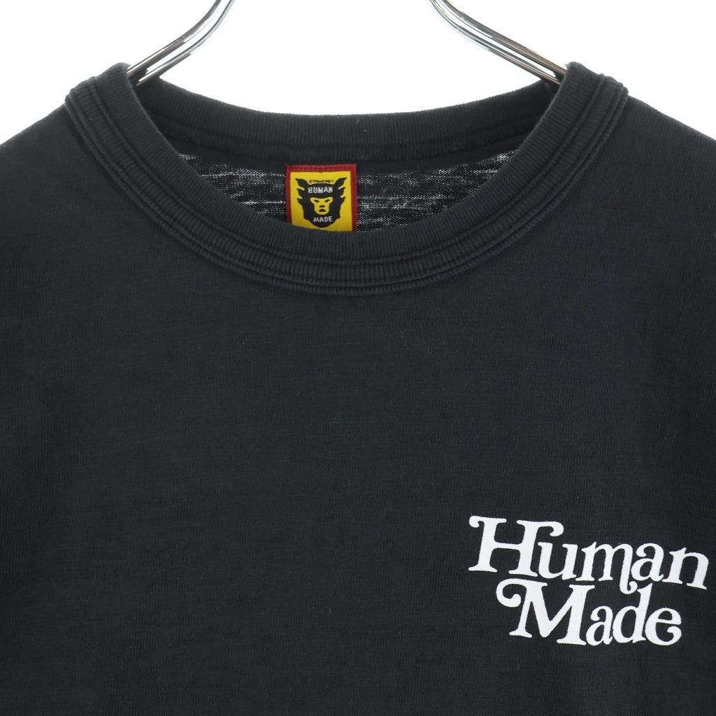 HUMAN MADE(ヒューマンメイド) Girls Don't Cry ロゴプリントTシャツ ブラック