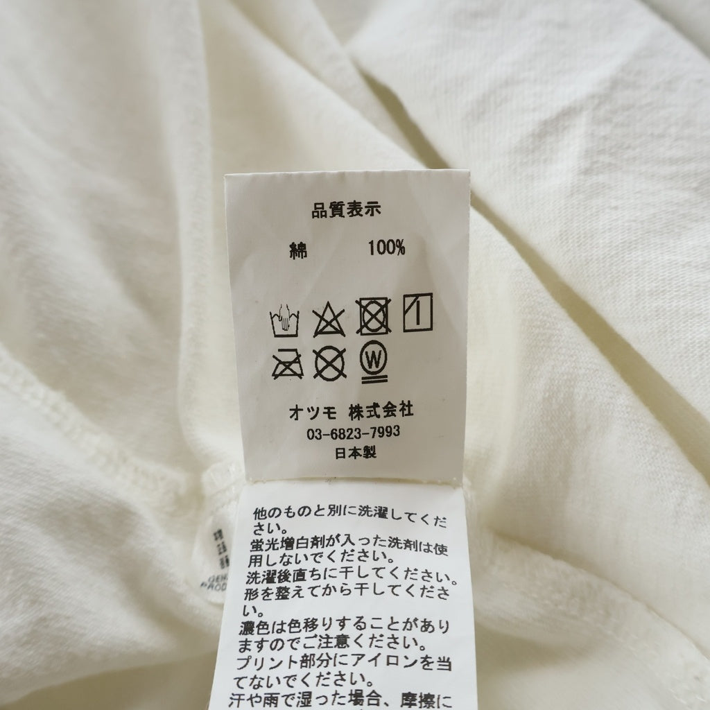HUMAN MADE(ヒューマンメイド) フロント ハートロゴグラフィック プリント クルーネック 長袖 ロングスリーブTシャツ カットソー ホワイト