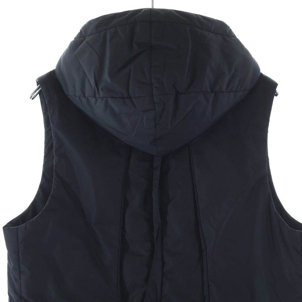 PRADA SPORT(プラダ スポーツ) 99AW NINJA FOODIE ハーフジップナイロン フーデットベスト ブラック