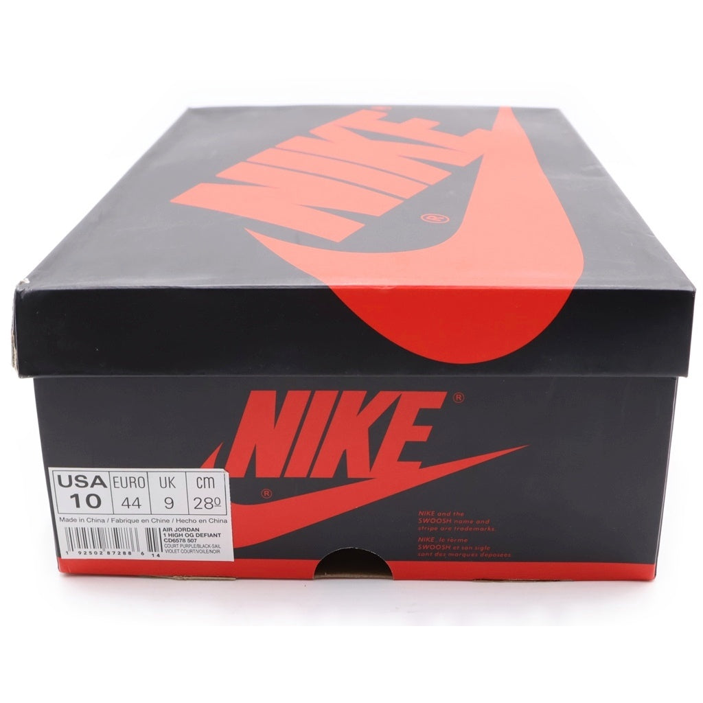 NIKE(ナイキ) AIR JORDAN 1 HIGH OG DEFIANT LA TO CHICAGO エアジョーダン1 エルエートゥーシカゴ ハイカットスニーカー ホワイト/パープル US10/28.0cm CD6578-507