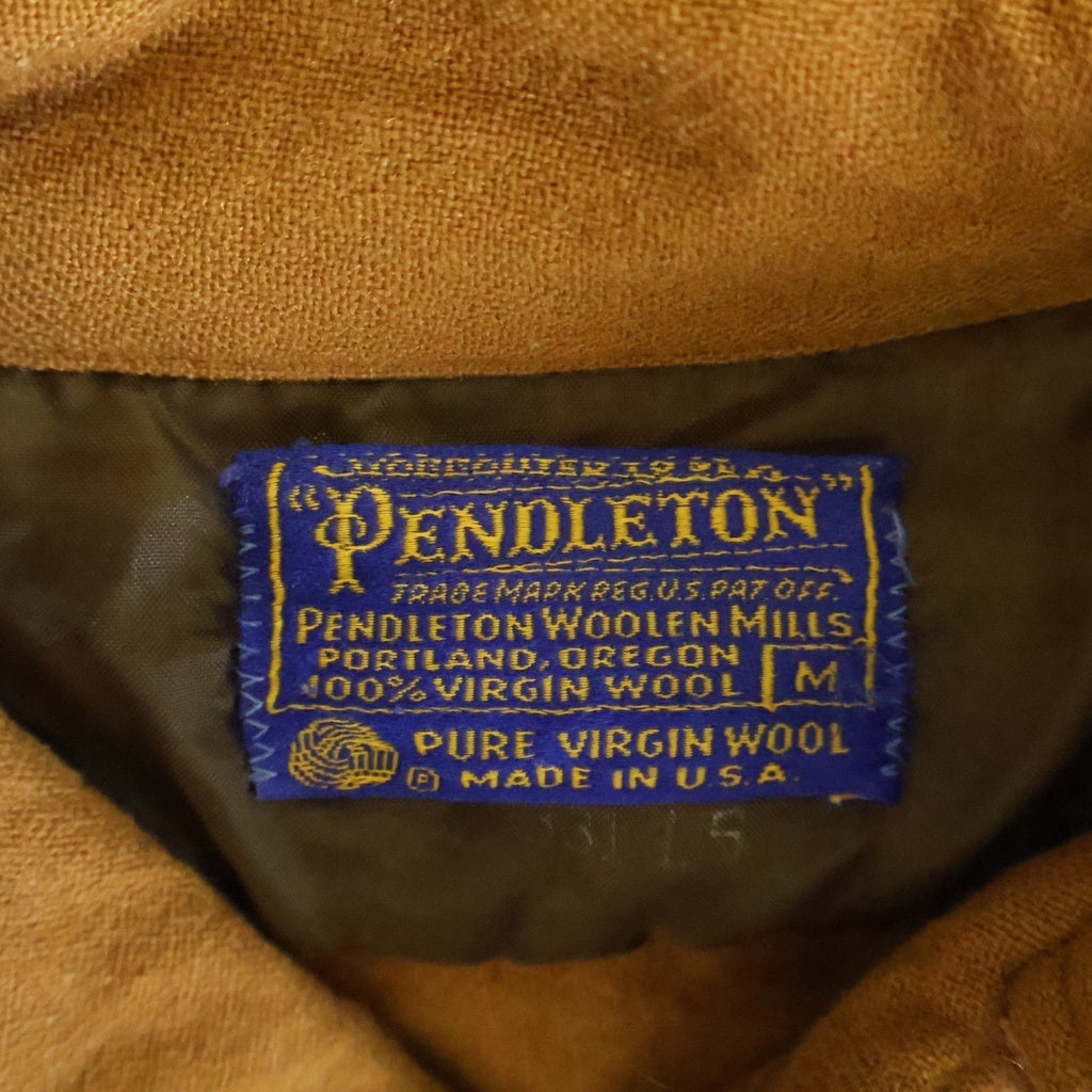 PENDLETON(ペンドルトン) 70s VINTAGE ヴィンテージ ウール オープンカラー 長袖シャツ ブラウン