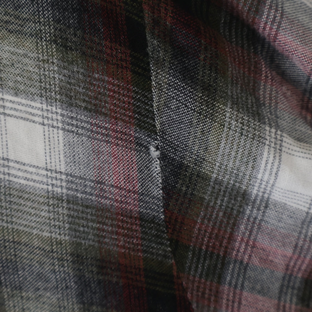 VINTAGE(ヴィンテージ) 50S-60S VINTAGE ARROW アロー レーヨン オンブレチェック 長袖シャツ レッド/グレー