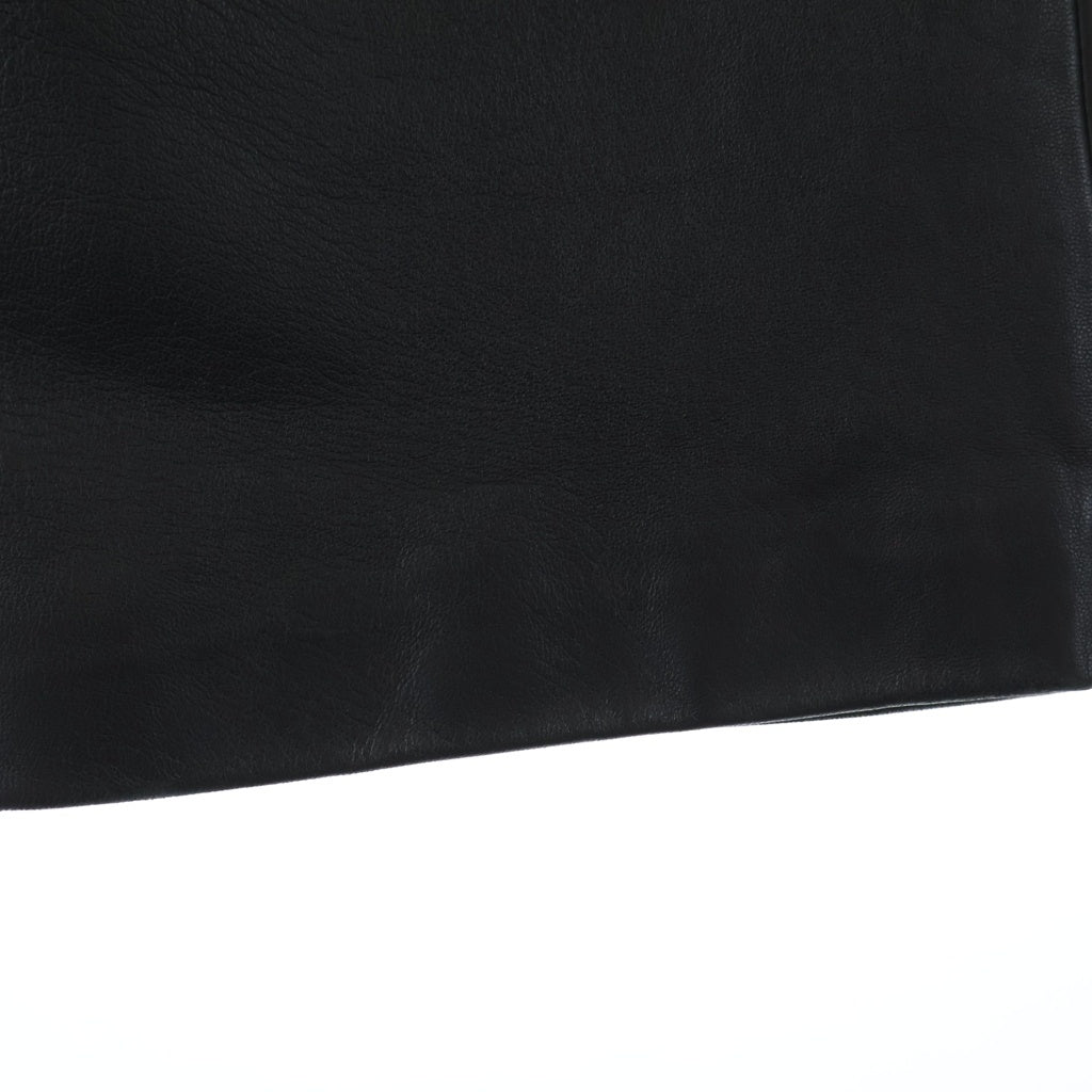 BALENCIAGA(バレンシアガ) Lambskin leather straight leg pants ラムレザー ストレート レッグパンツ ブラック 662538 TKS33
