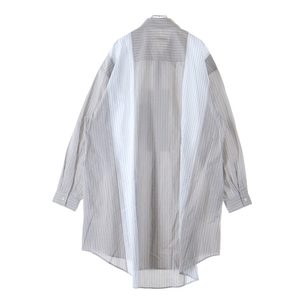 MM6 Maison Margiela(エムエムシックスメゾンマルジェラ) 23SS ストライプ ドレス 長袖 シャツ グレー S52CT0766