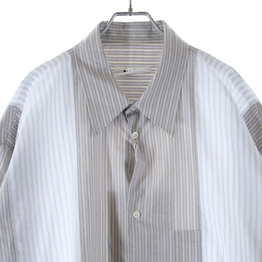 MM6 Maison Margiela(エムエムシックスメゾンマルジェラ) 23SS ストライプ ドレス 長袖 シャツ グレー S52CT0766