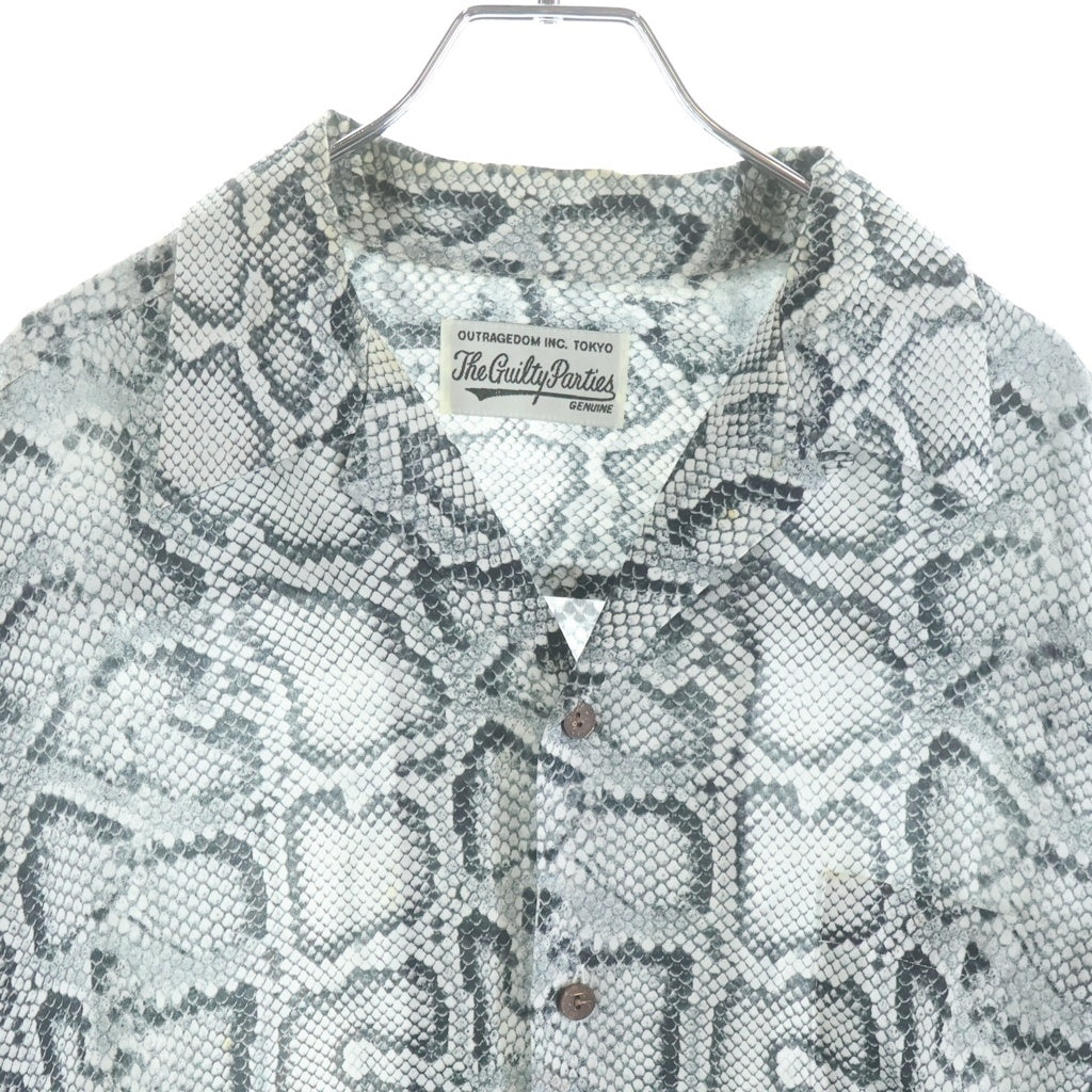 WACKO MARIA(ワコマリア) PYTHON OPEN COLLAR SHIRT パイソン オープンカラー ハワイアン 半袖 シャツ グレー